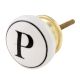 P Flat Alphabet Ceramic Drawer Knob