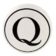 Q Flat Alphabet Ceramic Drawer Knob
