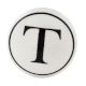 T Flat Alphabet Ceramic Drawer Knob