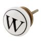W Flat Alphabet Ceramic Drawer Knob