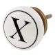X Flat Alphabet Ceramic Drawer Knob