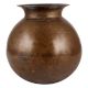 Round Brass Lota for Puja With Antique Finish