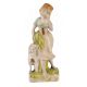 Vintage Ceramic Girl with Goat Figurine