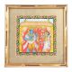 Painting Sita And Rama Ramayan's Marriage In A Golden Frame