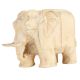 Sleek White Bone Elephant Figurine