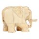 Sleek White Bone Elephant Figurine