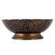 Brass Serving Bowl With Enamel Work Floral Pattern