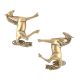 Brass Horse Animal Door Handles In Pair