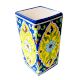 Yellow And Blue Ceramic Pen stand Stationery Holder