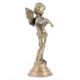 Brass Standing Cherub Angel Statue Baby Angel Guitar Violin