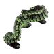 Brass Sea Horse Nautical Door Handle In Green Patina Finish