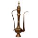 Old Brass Surahi Ewer With Etched Floral Design