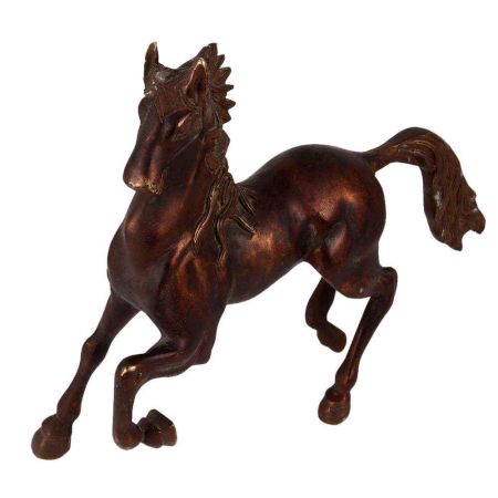 Brass Galloping Statue In Copper Finish