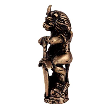Brass Warrior Medieval Brass Lion Face Statue On Human Frame