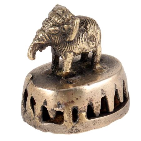 Golden Brass Elephant Figurine  Skin Scrub Foot Cleaner