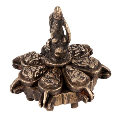 Brass Ganesha Idol with Multiple Storage Box For Kumkum