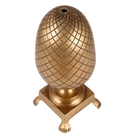 Golden Brass Antique Gold Pineapple Lamp On Stand