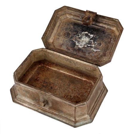 Old Brass Jewlry Box With Handle