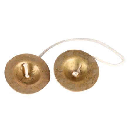 Brass Manjeere Hand Chimbals For Kirtan (In Pair)