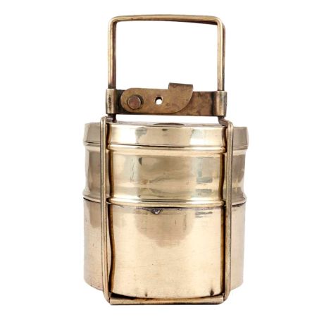 Brass Two Compartment Lunch Box