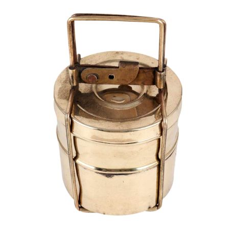 Brass Two Compartment Lunch Box