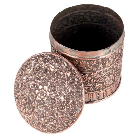 Copper Embossed Floral Design Box