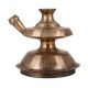 Brass Unique Shape Hookah Pot In Antique Finish