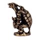 Brass Figurine Of Turtle Holding An Axe