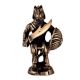 Brass Reptile Face Warrior Statue With Sword