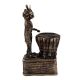 Brass Tribal Drummer Musician Statue