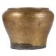 Round Brass Flower Pot In Dark Finish