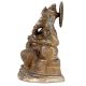Brass Ganesha Statue With Moshak in Antique Finish