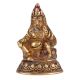 Brass Sitting Kuber Statue In Antique Finish