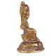 Brass Sitting Kuber Statue In Antique Finish
