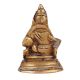 Brass Sitting Kuber Statue In Antique Finish