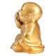 Golden Brass Laughing Buddha Monk Statue