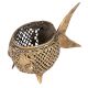 Brass Fish Shaped Pen Stand Dokra Art Statue