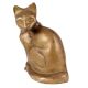 Brass Sitting Cat Statue