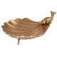 Brass Scalloped Shell Trinket Dish With Fish Motif