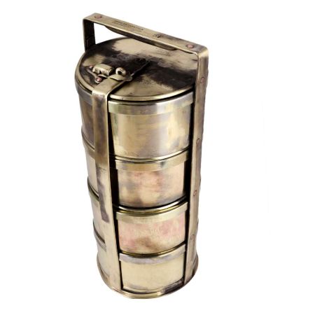 Brass HandmadeÂ Tiffin Food Box