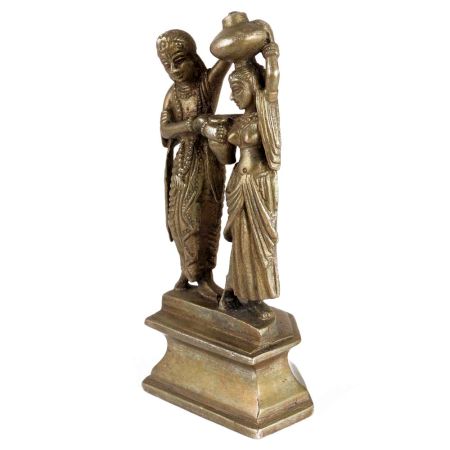 Brass Radha Krishna Romantic Statue
