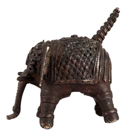 Brass Elephant Statue Dhokra Art