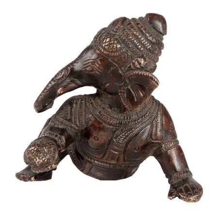 Crawling Bal Ganesha Brass Statue