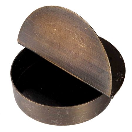 Brass Half Open Lid Storage Box