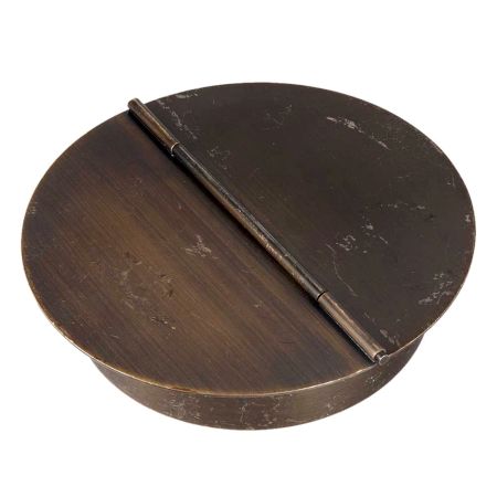 Brass Half Open Lid Storage Box