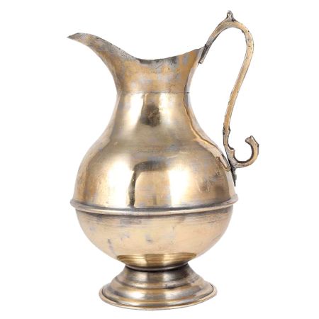 Old Brass Pitcher Or Jug In Glossy Finish