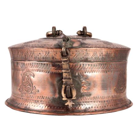 Brass Betel Nut Paandan Box with Lid