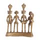 Folk Art Brass Figurines With Tribal Dance Themes