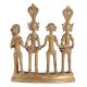 Folk Art Brass Figurines With Tribal Dance Themes