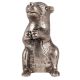 Brass Squirrel Figurine In Silver Finish